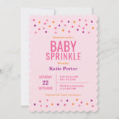 Baby Sprinkle Pink Girl Baby shower Kaart (Voorkant)