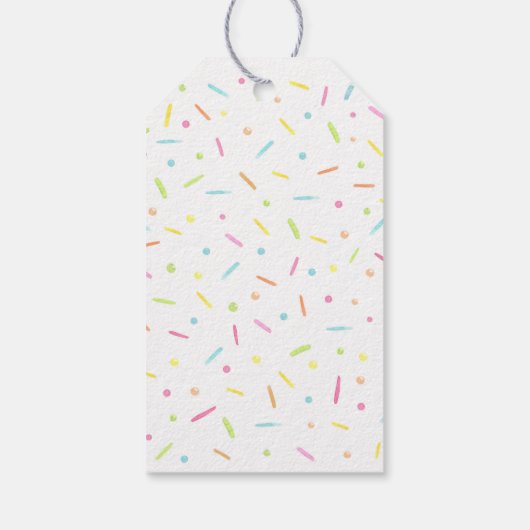 Baby Sprinkle Pink Gold Bedankt Cadeaulabel (Achterkant)