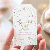 Baby Sprinkle Pink Gold Bedankt Cadeaulabel