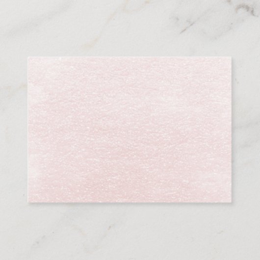 Baby Sprinkle Pink Tea Party Waterverf Informatiekaartje (Achterkant)