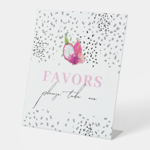 Baby Sprinkle Pitaya Dragon Fruit Tafel Tekens Reclamebord Met Voetstuk