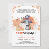 Baby Sprinkle Poem Cat in Witch Pet Baby shower Kaart (Voorkant)