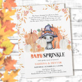 Baby Sprinkle Poem Cat in Witch Pet Baby shower Kaart
