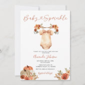 Baby Sprinkle Pumpkin Babykleding Baby shower Kaart (Voorkant)