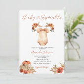 Baby Sprinkle Pumpkin Babykleding Baby shower Kaart (Staand voorkant)