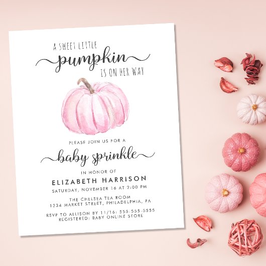 Baby Sprinkle Pumpkin Pink Waterverf