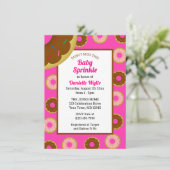 Baby Sprinkle Retro Sprinkled Donuts Hot Pink Kaart (Staand voorkant)