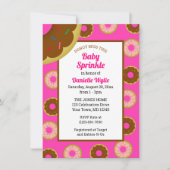 Baby Sprinkle Retro Sprinkled Donuts Hot Pink Kaart (Voorkant)