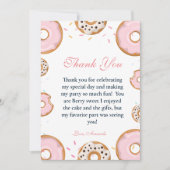 Baby Sprinkle Roze Baby shower Dank u Kaart (Voorkant)