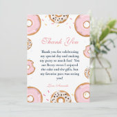 Baby Sprinkle Roze Baby shower Dank u Kaart (Staand voorkant)