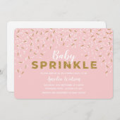 Baby Sprinkle Roze Baby shower Uitnodiging (Voorkant / Achterkant)