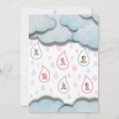 Baby Sprinkle Roze Blauw Baby shower Kaart (Achterkant)