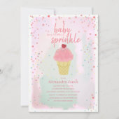 Baby Sprinkle Roze Ijs Baby Shower Kaart (Voorkant)