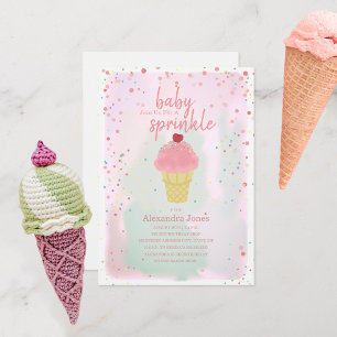 Baby Sprinkle Roze Ijs Baby Shower Kaart