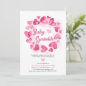 Baby Sprinkle Roze Valentijnse Kleine Schatje Kaart (Staand voorkant)
