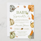 Baby Sprinkle Sage Rustic Pumpkin Baby shower Kaart (Voorkant)