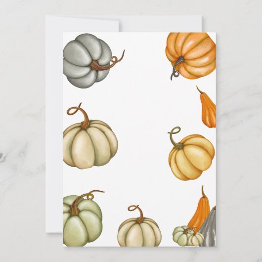 Baby Sprinkle Sage Rustic Pumpkin Baby shower Kaart (Achterkant)