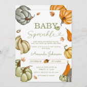 Baby Sprinkle Sage Rustic Pumpkin Baby shower Kaart (Voorkant / Achterkant)