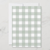 Baby Sprinkle Salie Groen Gingham Kaart (Achterkant)