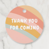 BABY SPRINKLE Schattigee Wolken Regenboog DANK U C Bedankjes Labels (Achterkant)