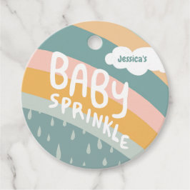 BABY SPRINKLE Schattigee Wolken Regenboog DANK U C Bedankjes Labels