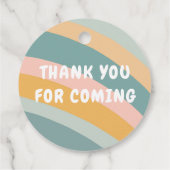 BABY SPRINKLE Schattigee Wolken Regenboog DANK U C Bedankjes Labels (Achterkant)