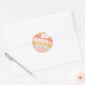 BABY SPRINKLE Schattigee Wolken Regenboog Regen Aa Ronde Sticker (Envelop)