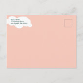 BABY SPRINKLE Schattigee Wolken Regenboog Regen Aa Uitnodiging Briefkaart (Achterkant)