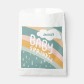 BABY SPRINKLE Schattigee Wolken Regenboog Regen CU Bedankzakje (Voorkant)