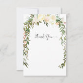 Baby Sprinkle Shower Bedankt Elegant White Rose (Voorkant)