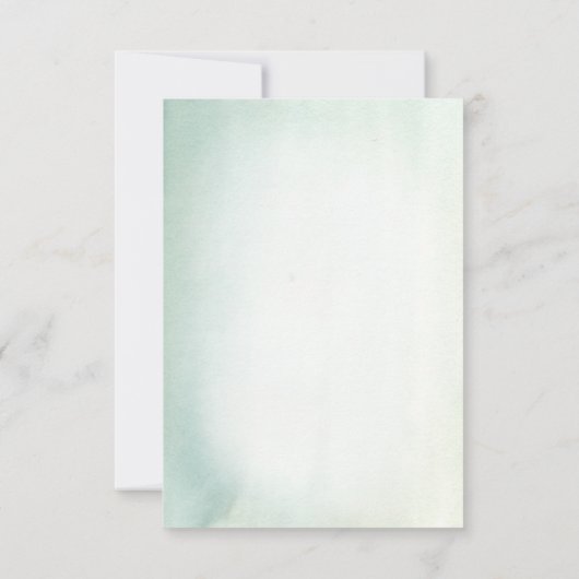 Baby Sprinkle Shower Dank u Groen Wit Rose Bedankkaart (Achterkant)