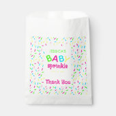 Baby Sprinkle Shower Dank u Rainbow Sprinkles Bedankzakje (Voorkant)