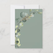 Baby Sprinkle Shower Greenery Eucalyptus Green Inv Kaart (Achterkant)