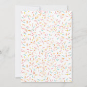 Baby Sprinkle Shower Invitation Confetti Sprinkles Kaart (Achterkant)