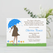 Baby Sprinkle Shower Invitation for Baby Boy Kaart (Staand voorkant)