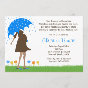 Baby Sprinkle Shower Invitation for Baby Boy Kaart