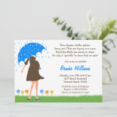 Baby Sprinkle Shower Invitation for Baby Boy Kaart (Staand voorkant)