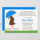 Baby Sprinkle Shower Invitation for Baby Boy Kaart (Voorkant / Achterkant)