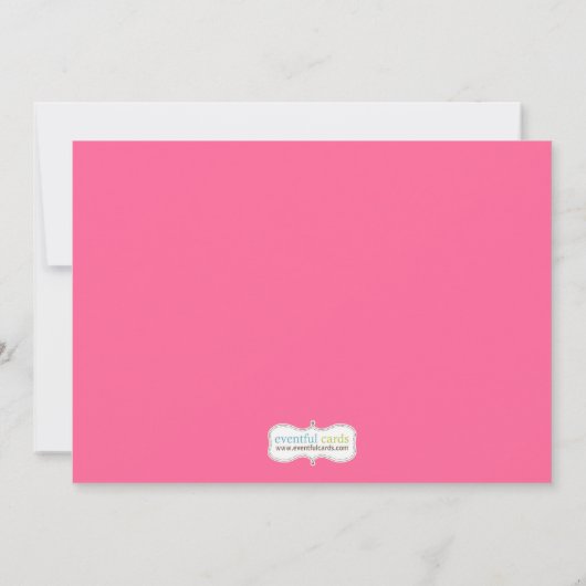 Baby Sprinkle Shower Invitation for Baby Girl Kaart (Achterkant)