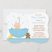 Baby Sprinkle Shower Invitation for Boy Kaart (Voorkant)