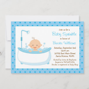 Baby Sprinkle Shower Invitation for Boy Kaart