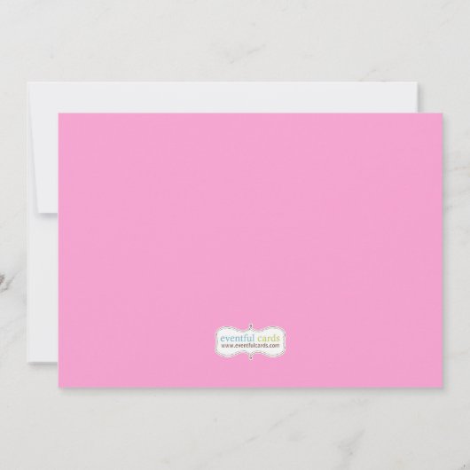 Baby Sprinkle Shower Invitation for Girl Kaart (Achterkant)