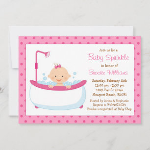 Baby Sprinkle Shower Invitation for Girl Kaart