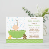 Baby Sprinkle Shower Invitation Gender Neutral Kaart (Staand voorkant)