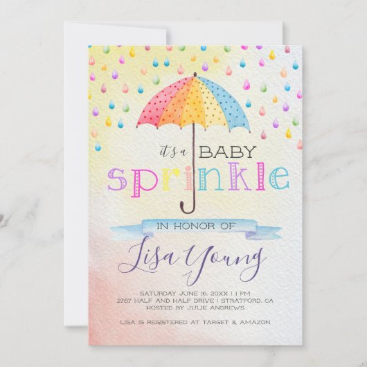 Baby Sprinkle Shower Kaart (Voorkant)