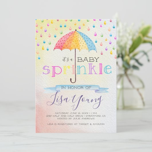Baby Sprinkle Shower Kaart (Staand voorkant)