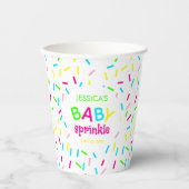 Baby Sprinkle Shower Rainbow Sprinkles Kleurrijk Papieren Bekers (Voorkant)
