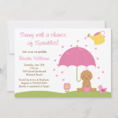Baby Sprinkle Shower Uitnodiging Afrikaans-Amerika (Voorkant)