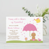 Baby Sprinkle Shower Uitnodiging Afrikaans-Amerika (Staand voorkant)