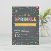 Baby Sprinkle Shower-uitnodiging in meerdere kleur Kaart (Staand voorkant)